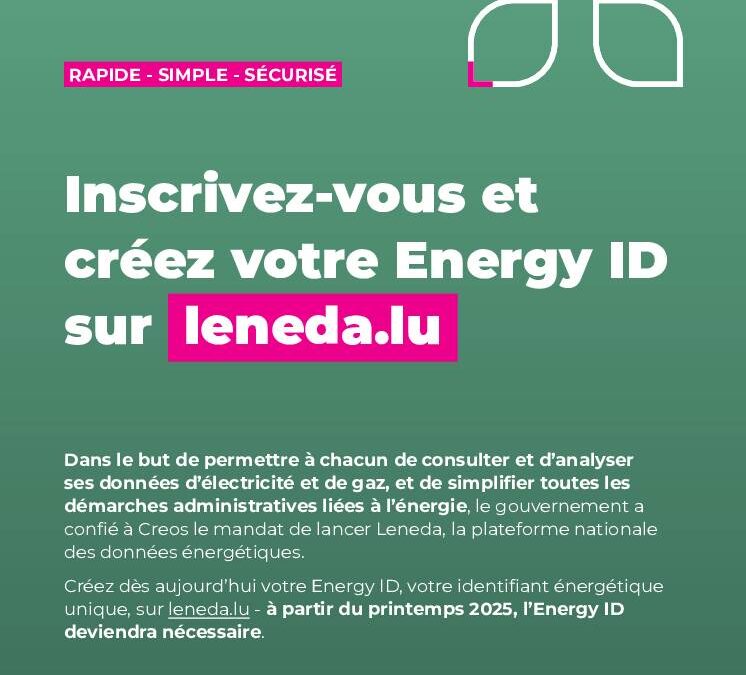 Nouvelle plateforme pour votre Energy ID